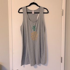 xhiliration racerback pineapple tshirt dress
